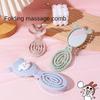 Складная массажная расческа с героями мультфильмов, небольшая портативная зеркальная расческа, встроенная пластиковая расческа для массажа головы