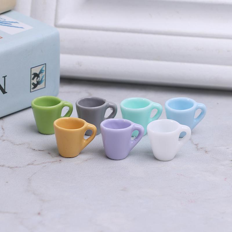 10Pc 1:12 Dollhouse Miniature Mug Water Cup Model Kitchen Accessories Toys
