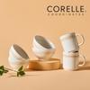 CORELLE Rosemont Ceramic Dinnerware Set 6p Tableware Ivory-Orange