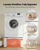 Laundry Pedestal, 305 mm Height, Washer and Dryer Pedestals with 544 kg Weight Load Capacity, 475-785 mm Adjustable, Non-Slip Feet, Heavy-duty Steel