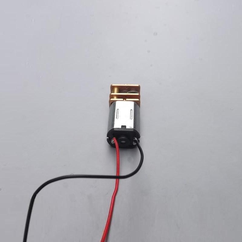 Миниатюрный DC-двигатель N20 из стали с шестерней и D-образным валом, 5 В