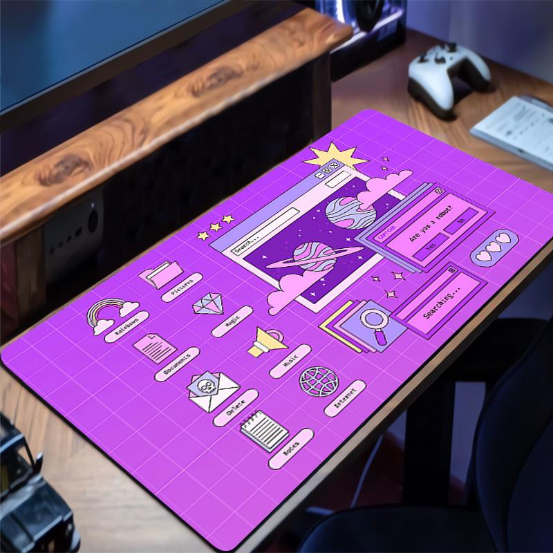 Игровые Аксессуары Коврик для Мыши Игровой Шкафчик Коврик для Мыши Аниме Ноутбук Ретро Steam Wave Коврик для Клавиатуры Офисный Аксессуар для ПК Лунный Настольный Коврик