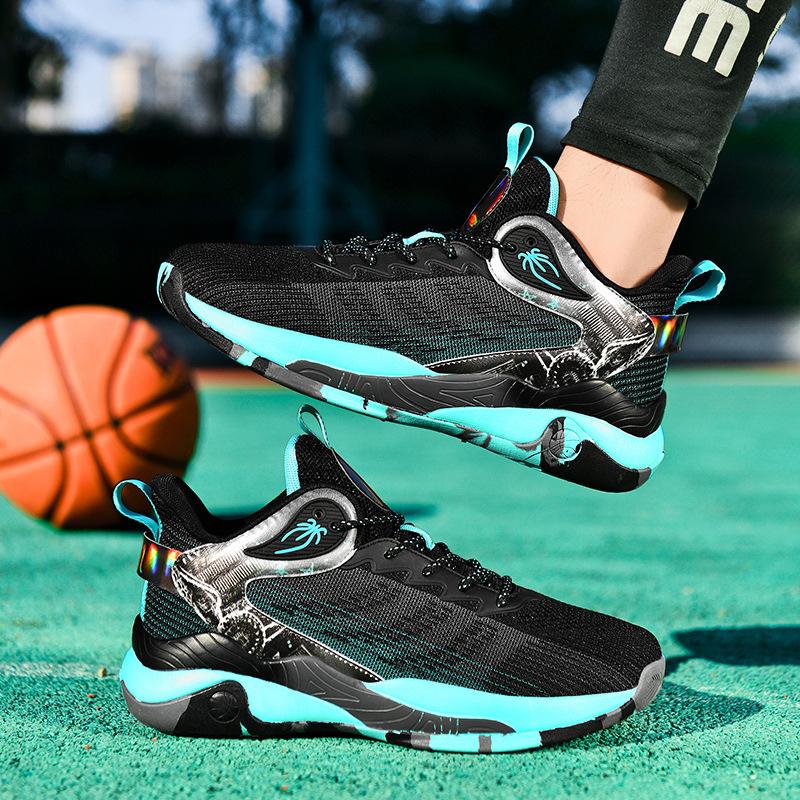 Men's Trend Air Cushion Basketball Shoes with Shock Absorption and High-quality Sports Shoes for Running