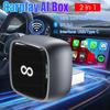 2-в-1 Беспроводной CarPlay-донгл Беспроводной адаптер Android Auto AI Smart Box Для автомобиля С проводным CarPlay Автомобильные интеллектуальные системы
