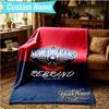 1PC Custom Name Blanket Pelicans Team Spirit Flannel blankets Patterns Throw Blanket All-Season Soft Gift for Couch, Bed, Camping, Birthday gifts