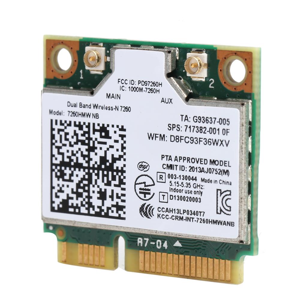 Mini PCIE Wireless Wifi Card Dual Band 300Mbps 2.4G/5Ghz for Laptops 7260HMW NB
