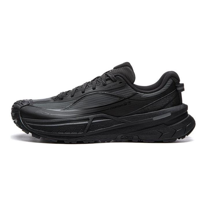 Li Ning Outdoor CF Tracing Xichang 2SE Отражающие Амортизирующие Сцепление Низкие Треккинговые Ботинки Унисекс Ночной Черный Угольно-Серый AHTW069-4