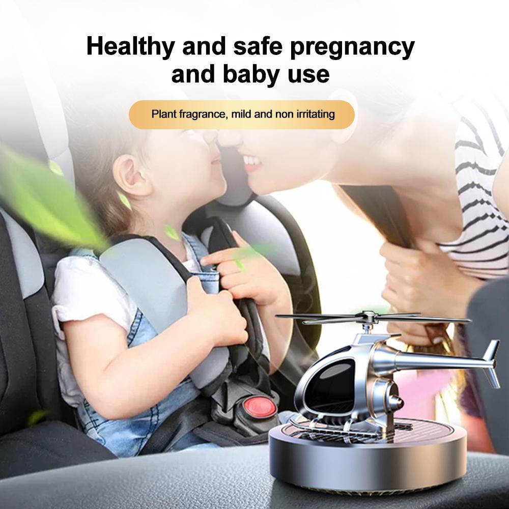 Солнечный автомобильный автоматический вращающийся освежитель воздуха приборная панель автомобиля камуфляж вертолет духи украшение удаление запаха ароматерапия