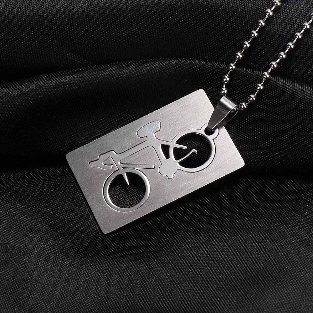 Mens Unique Steel 50CM Stainless Chain Bike Jewellery Silver Necklace