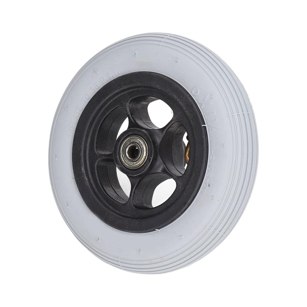 6-дюймовое электрическое колесо для инвалидной коляски, бесшумная ступица из алюминиевого сплава, резиновая надувная замена колеса