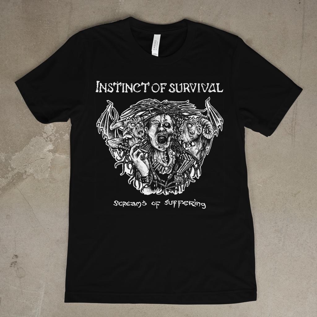 INSTINCT OF SURVIVAL Screams of Suffering tshirt