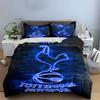 Blue neon cockerel logo. Bedding sets Duvet cover sets Duvet covers Pillowcases(1 * Duvet Cover 2 * Pillowcases without duvet insert)