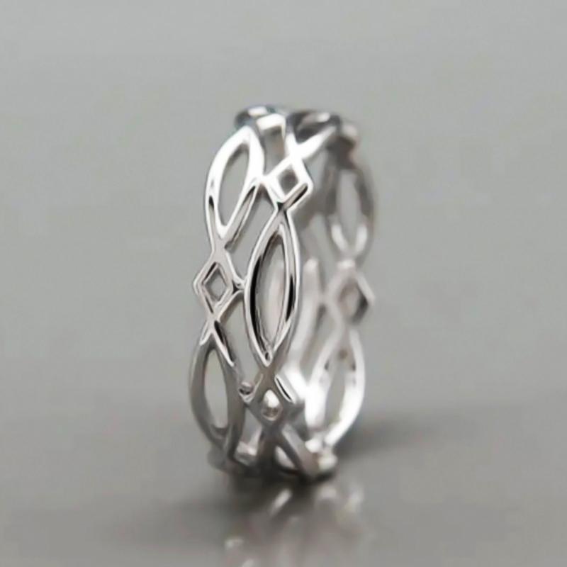 Кольцо Huitan Hollow Band Color Finger Ring для женщин, повседневная одежда, эффектные кольца, современный модный дизайн, металлические аксессуары, ювелирные изделия