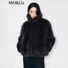 МО&Ко. Женская короткая куртка из искусственного меха со стойкой