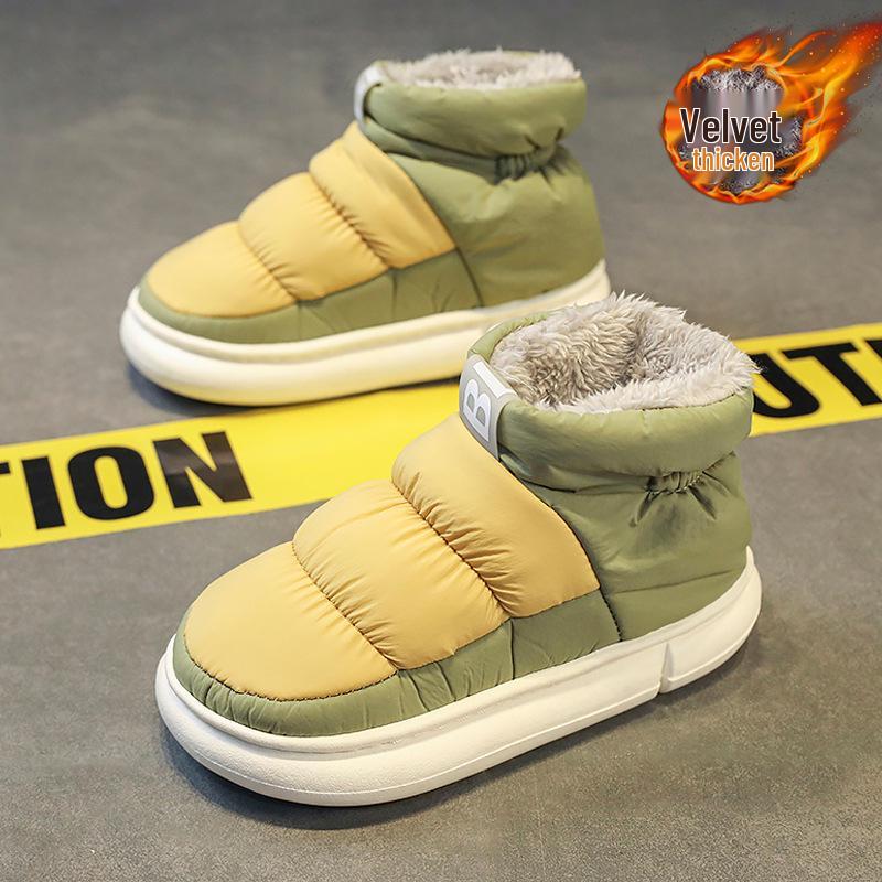 Мужские водонепроницаемые нескользящие зимние ботинки для снега с плюшевой подкладкой