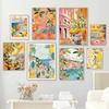 Vintage Lemon Print Posters Santorini Italy Travel Landscape Canvas Painting Modern Living Room Wall Art Aesthetic Home Decor