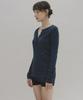 ANDNEEDS Glen Wool Long Knit (Blue)