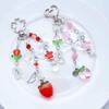 Брелок-бантик в виде клубники/персика, звезда, цветок, бисерный брелок-подвеска, уникальный телефонный шарм, украшение для любителей моды