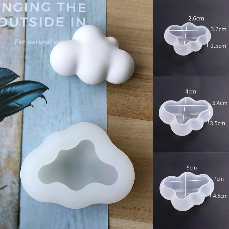 DIY Silicone Cute 3D Cloud Mold UV Epoxy Resin Crafts Jewelry Making Tool Cake Cany Mousse Molds Handmade Soap Candle Craft Gift