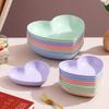 5-10PCS Creative Love Heart Bone Dish Household Food Grade Plastic Spit Bone Dish Party Snack Dinner Dishes Camping Dinnerware