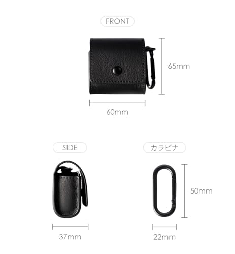 [Dom Teporna] Только чехол для Soundcore Liberty 5 и 4, Чехол для наушников из натуральной кожи, Совместим с Anker, Полная защита, Зарядка не снимая чехол, Карабин
