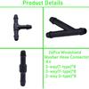 24Pcs Windshield Washer Hose Connector Kit, 3-way(T-type) 3-way(Y-type)2-way (I-type) fit for Automotive Car Motorcycle Truck and Most Car Windshield
