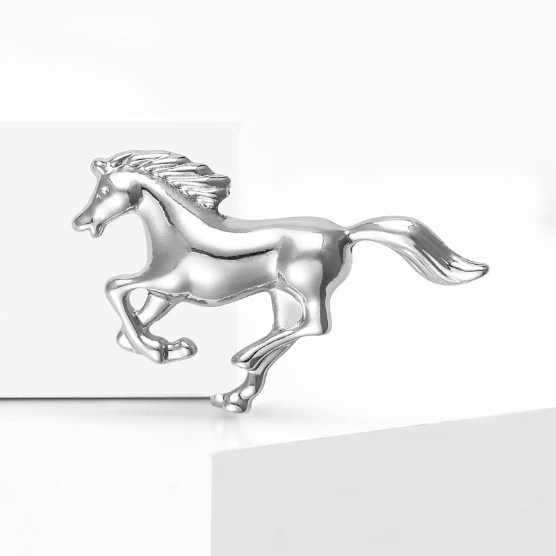 Classic Horse Brooch For Women Men Versatile Clothing Animal Pins Friends Party Gifts Banquet Jewelry Accessory