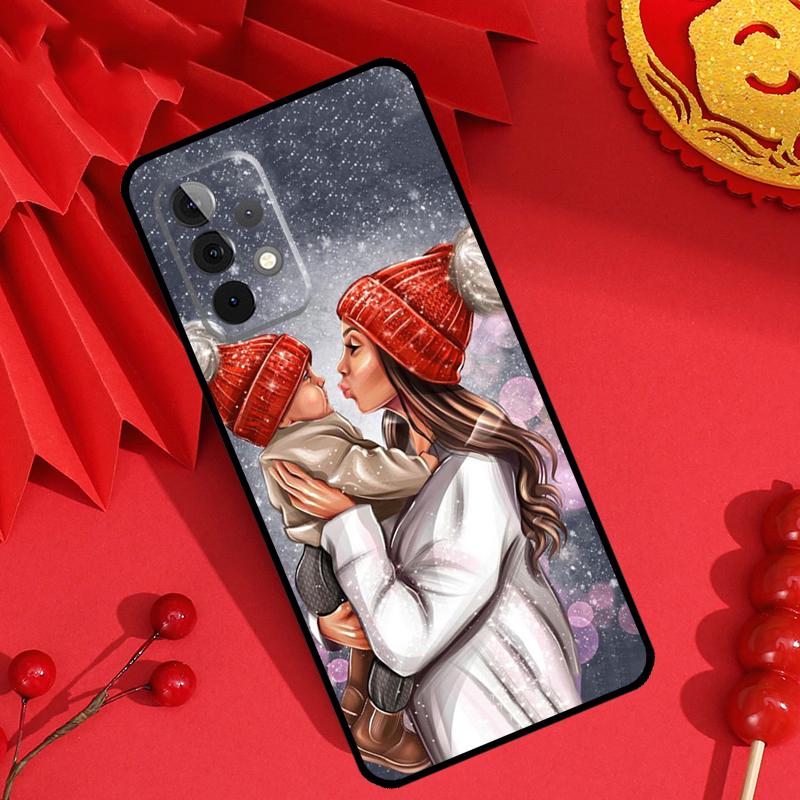 Чехол 'Супер Мама' для Девочки Мальчика Сына Дочери для Samsung Galaxy M55 M35 M15 M11 M12 M13 M14 M06 M16 M36 M56 M31 M53 M32 M52 M34 M54