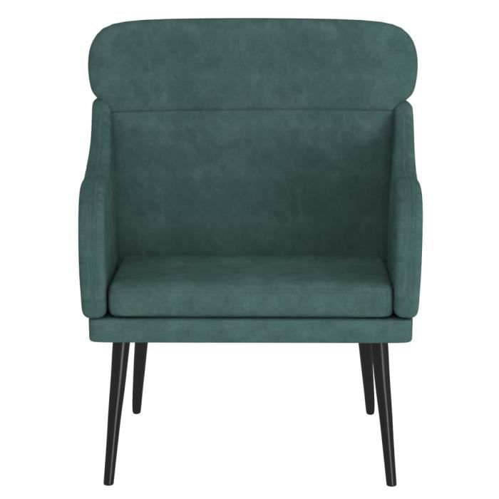 351438 vidaXL Armchair Dark Green 63x76x80 Cm Velvet