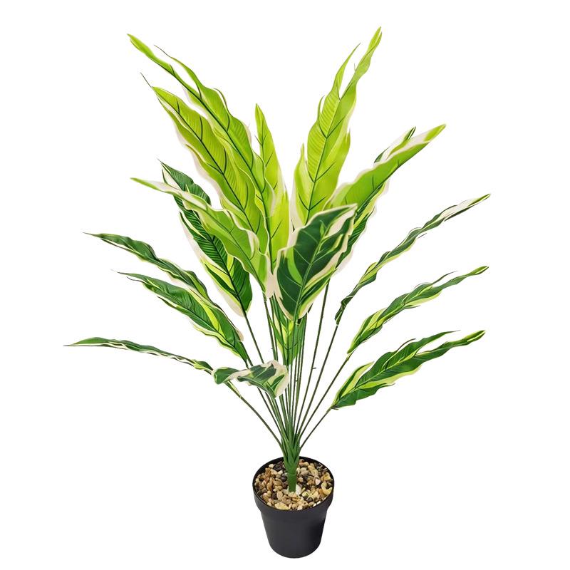 18-Head Monstera Deliciosa and Aglaonema Faux Plant Bonsai for Home Landscaping
