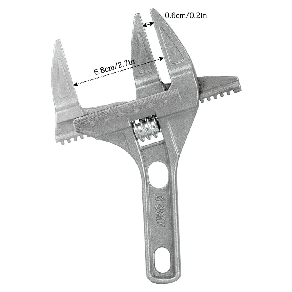 Aluminum Alloy Monkey Spanner Wide Jaw Activity Wrench Adjustable Wrench  Bathroom Washbasin Tube