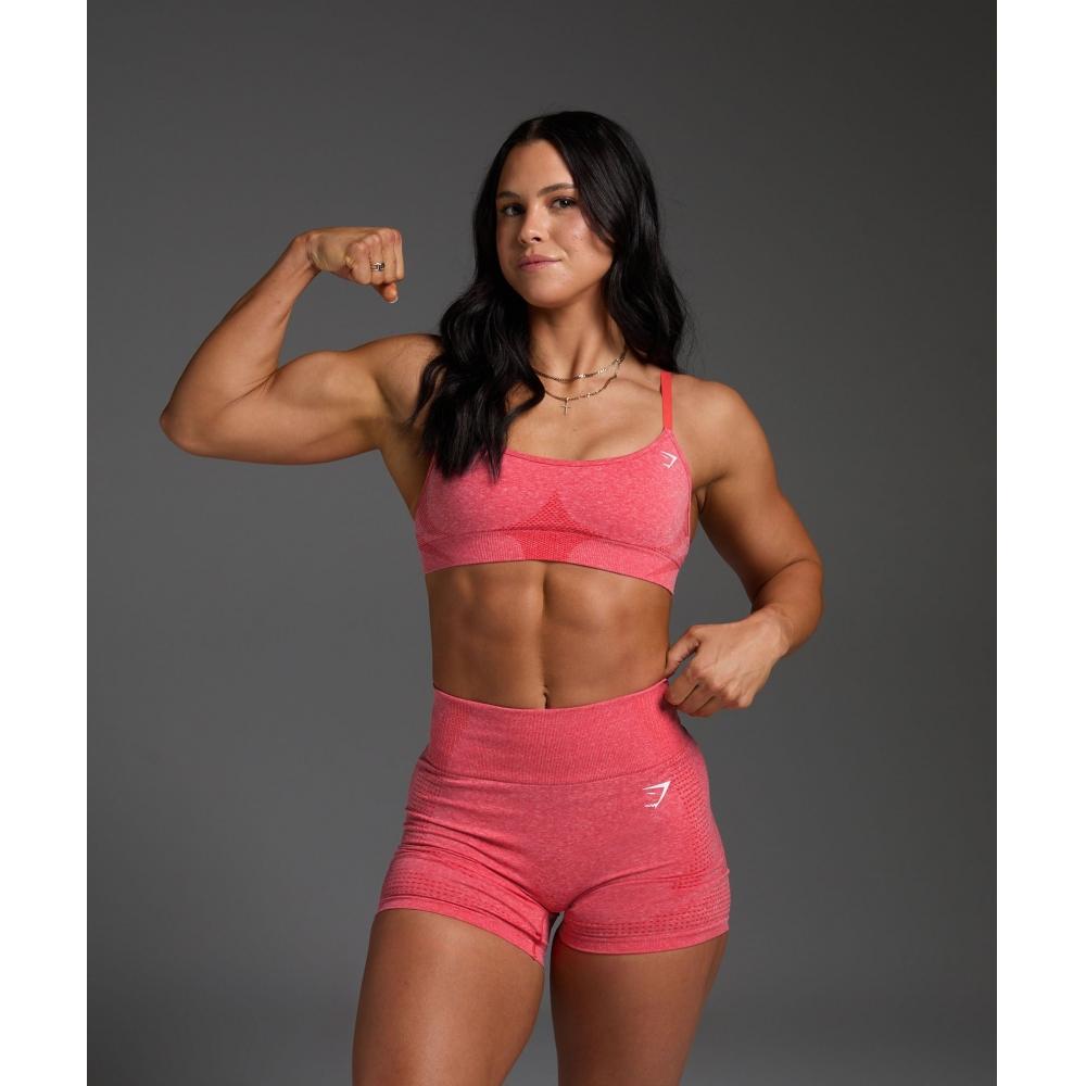 Gymshark Vital Seamless Sports Bra Coral Red Marl B1c5g Rb0z