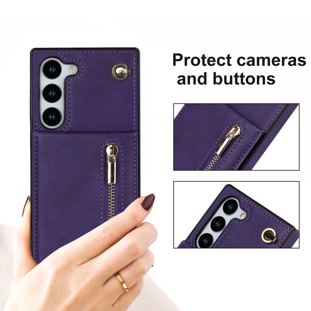 Кошелек на молнии с несколькими картами и длинный висящий чехол для телефона на веревке для серии iPhone Samsung Galaxy S9 S10 S20 S21 S22 S23 Note9 Note10 Note20...