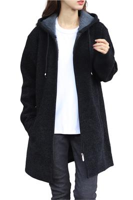 Женская парка Necoat Long Long Size M, на флисовой подкладке, рукав, осень/зима, черная,