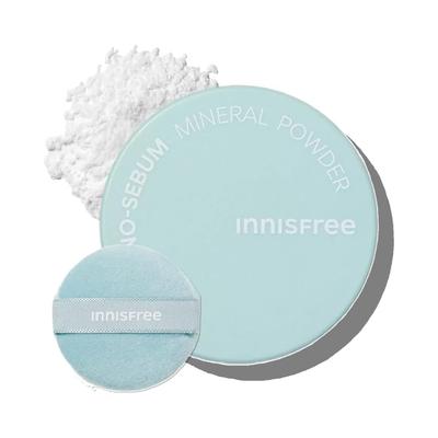 Innisfree No Sebum Mineral Powder 5 г Матирующая рассыпчатая пудра для контроля жирности для жирной кожи