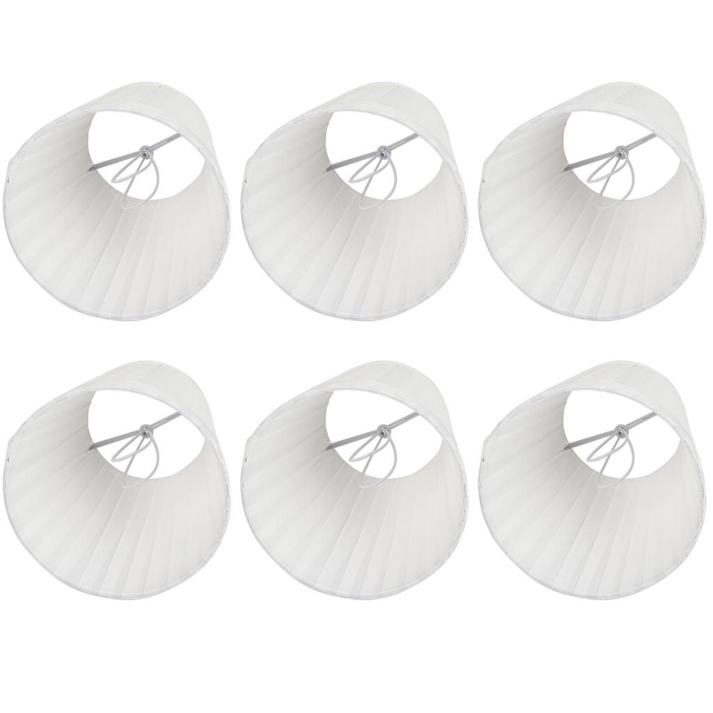 6PCS Fabric Chandelier Lampshade Wall Lamp Cover Shade for Living Room Bedroom Hotel Decor