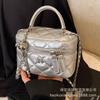 Premium Mini Bag Women's Spring and Summer 2025 New White Niche Diamond Chain Messenger Bag Portable Bucket Bag