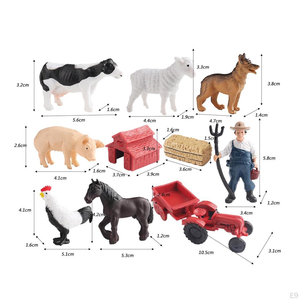 Фигурки сельскохозяйственных животных с игрушечным тракторным прицепом, игровой набор «Соберите домашний сарай», подарки для 3 человек