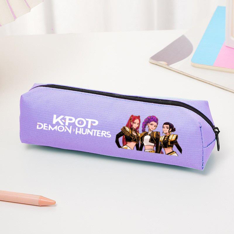 Мультянальный пенал 'Девушка-охотница на демонов K-pop' - Сумка для канцелярских принадлежностей из Оксфордской ткани для учеников начальной школы