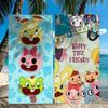 Мультяшное полотенце Happy Tree Friends Быстросохнущее пляжное полотенце Подходит для бассейнов, кемпинга, йоги и спортзала