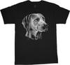 Vizsla Dog Sketch Graphic Black T-shirt
