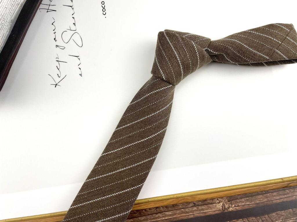 Men'S And Women'S Japanese Retro British 6Cm Narrow Tie Coffee Color Gray Blue Casual Grid, Get Married At Work