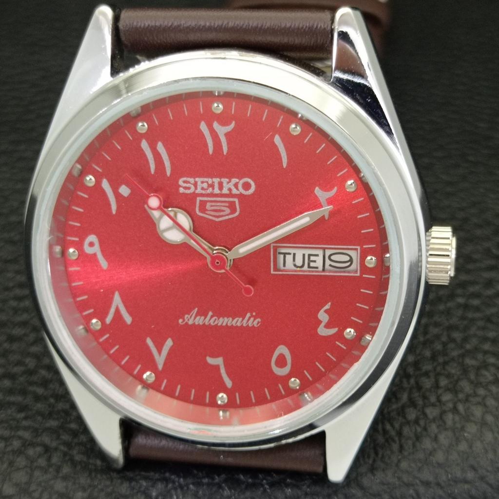 JAPAN VINTAGE REFURBISHED SEIKO 5 AUTOMATIC 6309A MENS RED DIAL WATCH a441261-4 Sk-a441261
