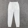 Летние мужские повседневные брюки с тонкой вертикальной полоской и эластичной резинкой на талии
