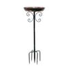 Metal Bird Bath Outdoor Retro Bird Bath Easy To Clean Bowl with Stake Rust-Proof Birdbath for Garden Patio Yard Decor