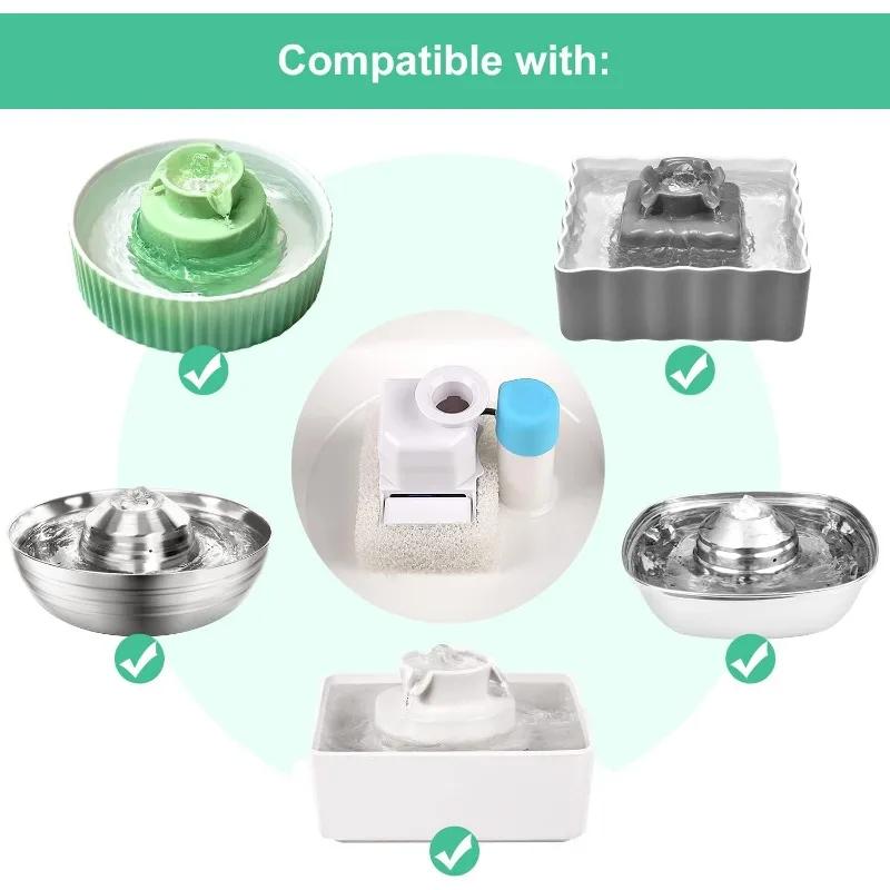 16 Pack Replacement Filters for 360° CupCake Ceramic Pet Fountain Triple Filtration Pet Fountain Filter
