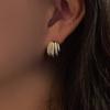 my omelet [92.5 silver]grand shell earrings