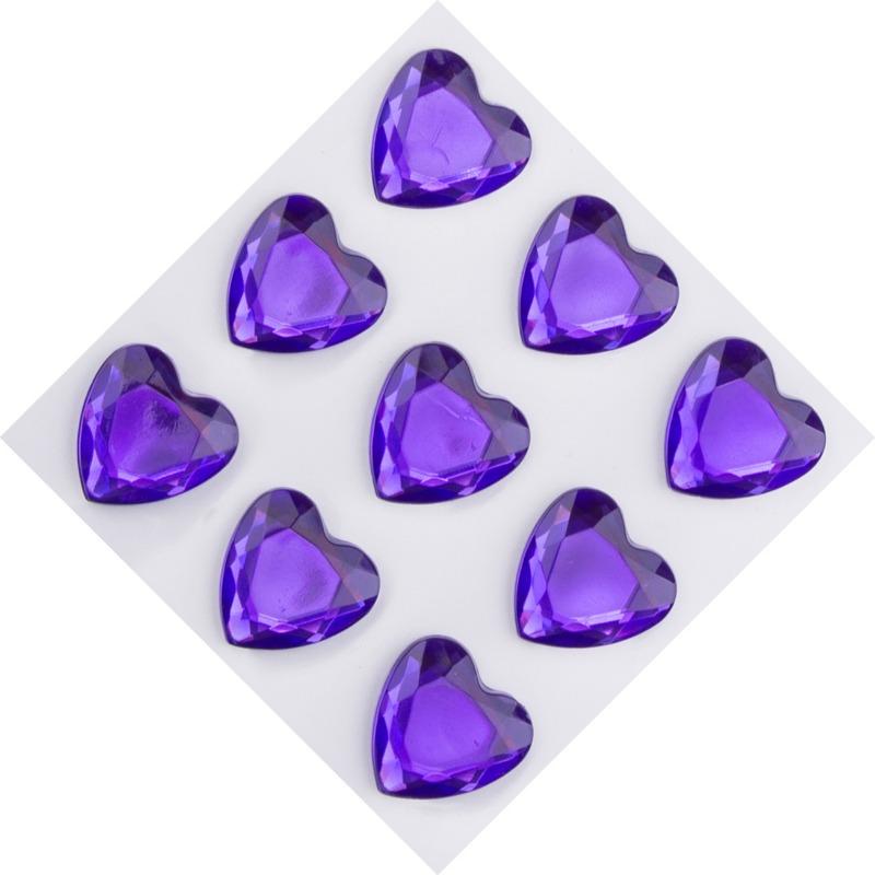 3D Acrylic Diamond Crystal Stickers Love Heart Face Gems Stickers for Party Show DIY Crystal Rhinestone Temporary Tattoos 4/18mm