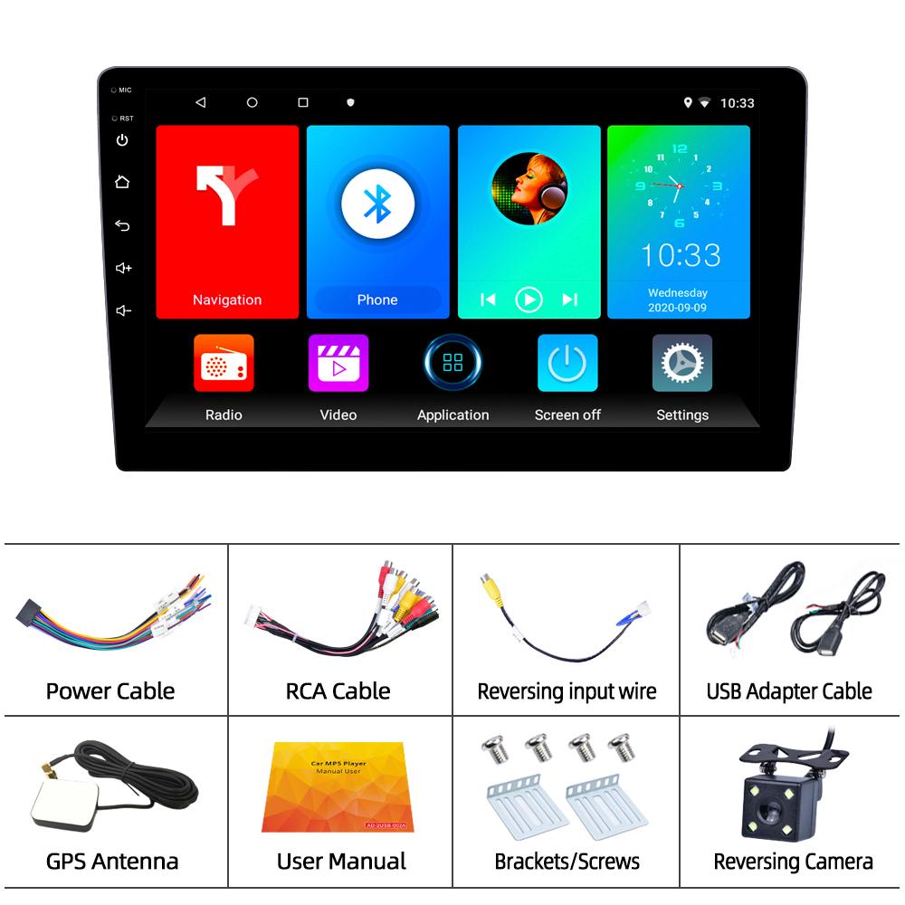 Reakosound 2 Din 9 дюймов Andriod 11 Автомобильный мультимедийный плеер Carplay GPS-навигация Bluetooth Wi-Fi USB FM Зеркальная связь HD Автомобильная аудиосистема Радио Стерео Авторадио