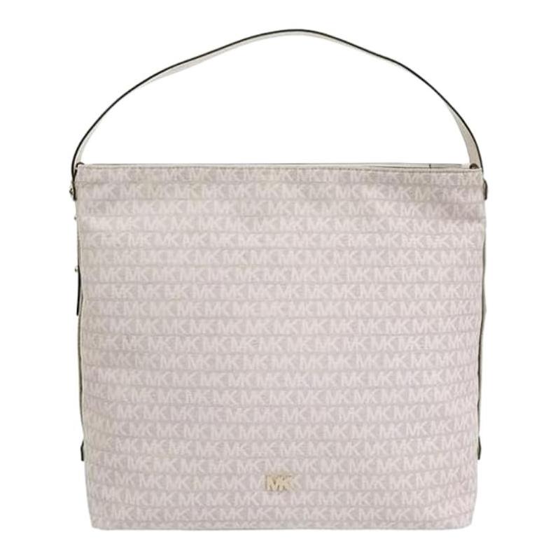 MICHAEL KORS Brand Classic Embossed Jacquard Handbag Women's Cream